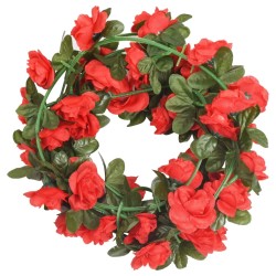 Ghirlande Fiori Artificiali 6 pz Rosso 240cm