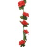 Ghirlande Fiori Artificiali 6 pz Rosso 240cm