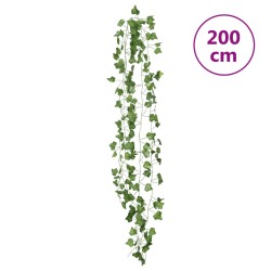 Ghirlande di Edera Artificiale 24 pz Verde 200cm