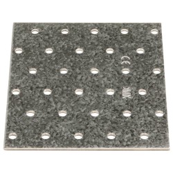 Piastre Forate 20 pz 2 mm 120x100 mm Acciaio Zincato