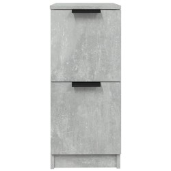   Credenze 2 pz Grigio Cemento 30x30x70 cm in Legno ingegnerizzato