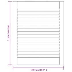 Ante a Lamelle 2 pz in Legno Massello di Pino 61,5x49,4 cm