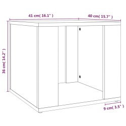 Comodino Bianco 41x40x36 cm in Legno ingegnerizzato