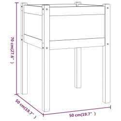 Fioriere da Giardino 2 pz 50x50x70 cm in Legno Massello di Pino