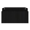   Supporto per Monitor Nero 100x27,5x15cm Legno Massello di Pino