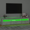   Mobile Porta TV con Luci LED Grigio Cemento 195x35x40 cm