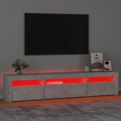   Mobile Porta TV con Luci LED Grigio Cemento 195x35x40 cm