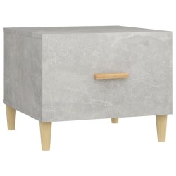 Tavolino Salotto Grigio Cemento 50x50x40 cm Legno ingegnerizzato