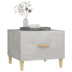 Tavolino Salotto Grigio Cemento 50x50x40 cm Legno ingegnerizzato