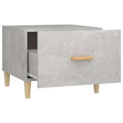 Tavolino Salotto Grigio Cemento 50x50x40 cm Legno ingegnerizzato