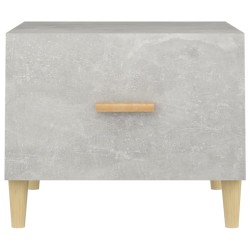 Tavolino Salotto Grigio Cemento 50x50x40 cm Legno ingegnerizzato