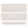   Tavolino da Salotto Bianco 90x49x40,5 cm Legno Massello di Pino