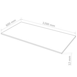 Pannelli in MDF 2 pz Rettangolari 120x60 cm 12 mm