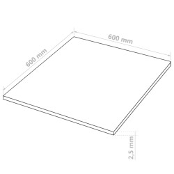 Pannelli in MDF 20 pz Quadrati 60x60 cm 2,5 mm