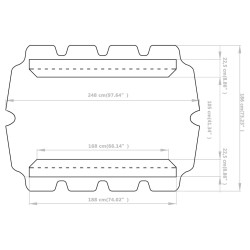 Baldacchino per Dondolo Giardino Crema 188/168x110/145 cm