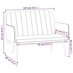 Panca Cappuccino 107x80x81 cm in Similpelle