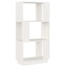   Libreria/Divisorio Bianco 51x25x101 cm Legno Massello di Pino