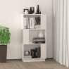   Libreria/Divisorio Bianco 51x25x101 cm Legno Massello di Pino