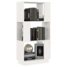   Libreria/Divisorio Bianco 51x25x101 cm Legno Massello di Pino