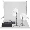   Kit per Studio Fotografico con Set di Luci e Fondale