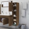   Armadietto Bagno Rovere Marrone 30x30x130 cm Legno ingegnerizzato