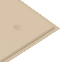 Panca Batavia con Cuscino Beige 120 cm in Massello di Teak