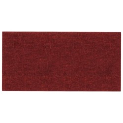    Pannelli Murali 12 pz Rosso Vino 30x15 cm Tessuto 0,54 m²