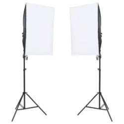   Kit per Studio Fotografico con Set Luci, Fondale e Riflettore