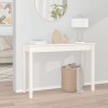   Tavolo Consolle Bianco 110x40x75 cm in Legno Massello di Pino