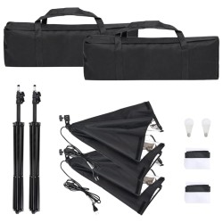   Kit per Studio Fotografico con Set Luci, Fondale e Riflettore