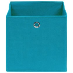 Scatole Portaoggetti 4pz Azzurre 32x32x32 cm Tessuto