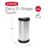 Curver Pattumiera a Pedale Deco Ovale 40 L Argento