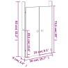 Ante da Cucina da Esterno 2pz Bianche 50x9x82cm Legno Massello di Pino