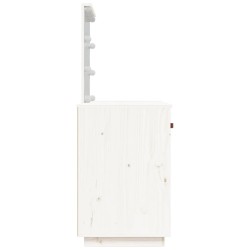   Toeletta con LED Bianca 95x50x133,5cm in Legno Massello di Pino