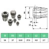 Pinze per Colletti ER16 Set Utensili per Tornitura 10 pz