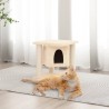   Albero per Gatti con Tiragraffi in Sisal Crema 37 cm