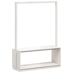 Appendiabiti Porta Scarpe Bianco 113x40x157,5 cm Massello Pino