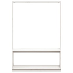 Appendiabiti Porta Scarpe Bianco 113x40x157,5 cm Massello Pino