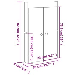 Ante da Cucina da Esterno 2pz 50x9x82 cm Legno Massello di Douglas