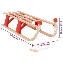   Slitta Pieghevole in Legno 110 cm