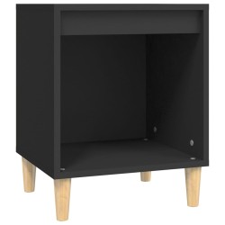   Comodino Nero 40x35x50 cm in Legno ingegnerizzato