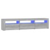 Mobile Porta TV con Luci LED Grigio Sonoma 180x35x40 cm