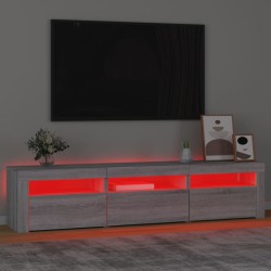 Mobile Porta TV con Luci LED Grigio Sonoma 180x35x40 cm