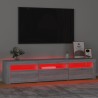 Mobile Porta TV con Luci LED Grigio Sonoma 180x35x40 cm