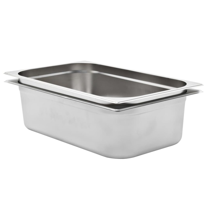 Contenitori Gastronorm 2 pz GN 1/1 150 mm in Acciaio Inox