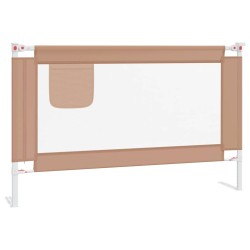 Sponda Letto di Sicurezza per Bambini Tortora 120x25 cm Tessuto