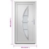 Porta Ingresso Bianca 88x200 cm in PVC