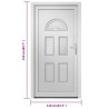 Porta Ingresso Bianca 110x210 cm in PVC