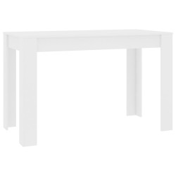 Tavolo da Pranzo Bianco 120x60x76 cm in Legno ingegnerizzato