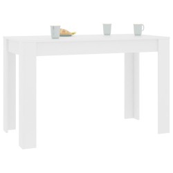 Tavolo da Pranzo Bianco 120x60x76 cm in Legno ingegnerizzato